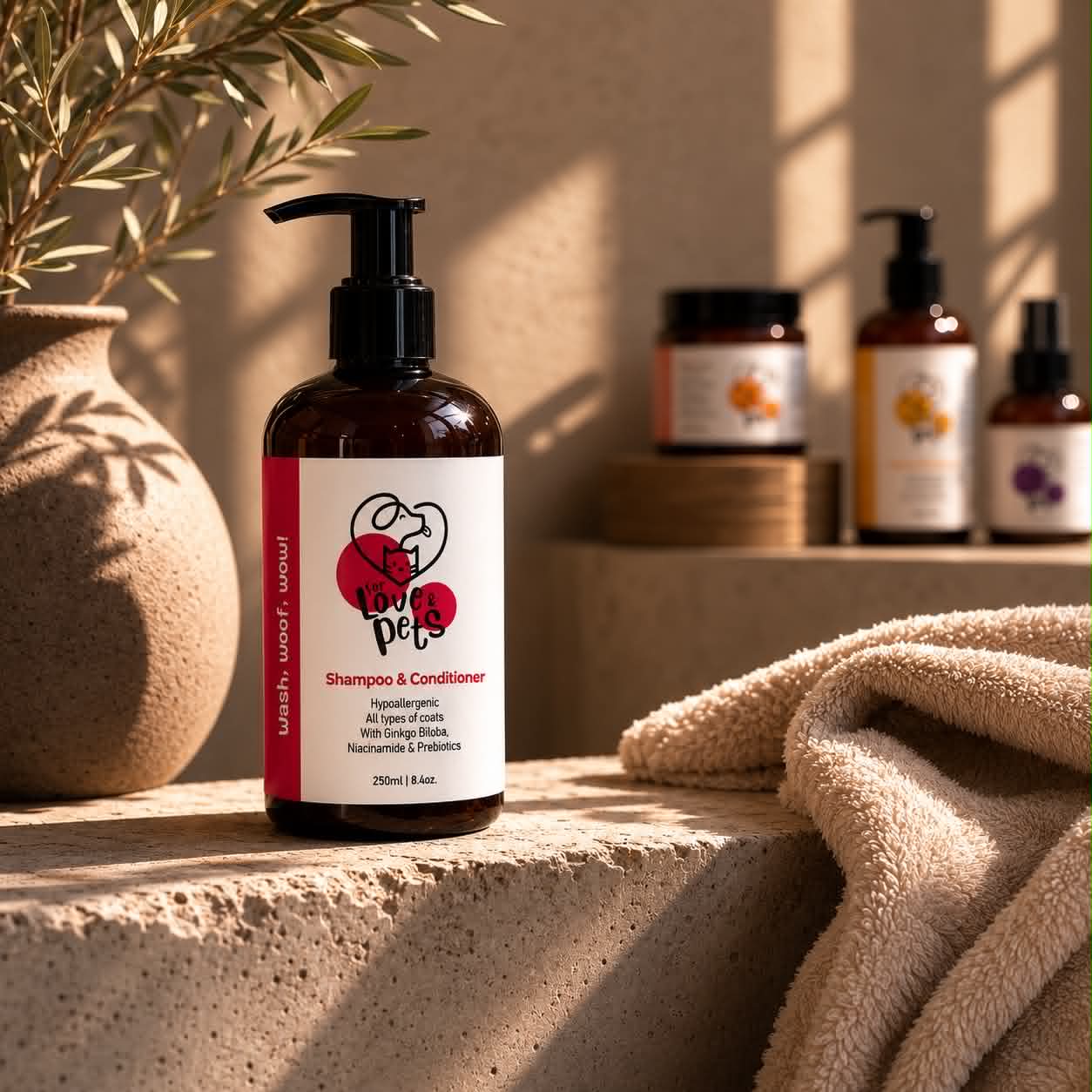 For Love & Pets Shampoo- Conditioner 250ml