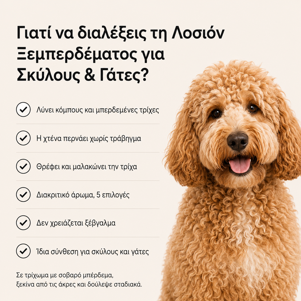 Λοσιόν Ξεμπερδέματος για Σκύλους & Γάτες, με πρωτεϊνικό σύμπλεγμα περιποίησης