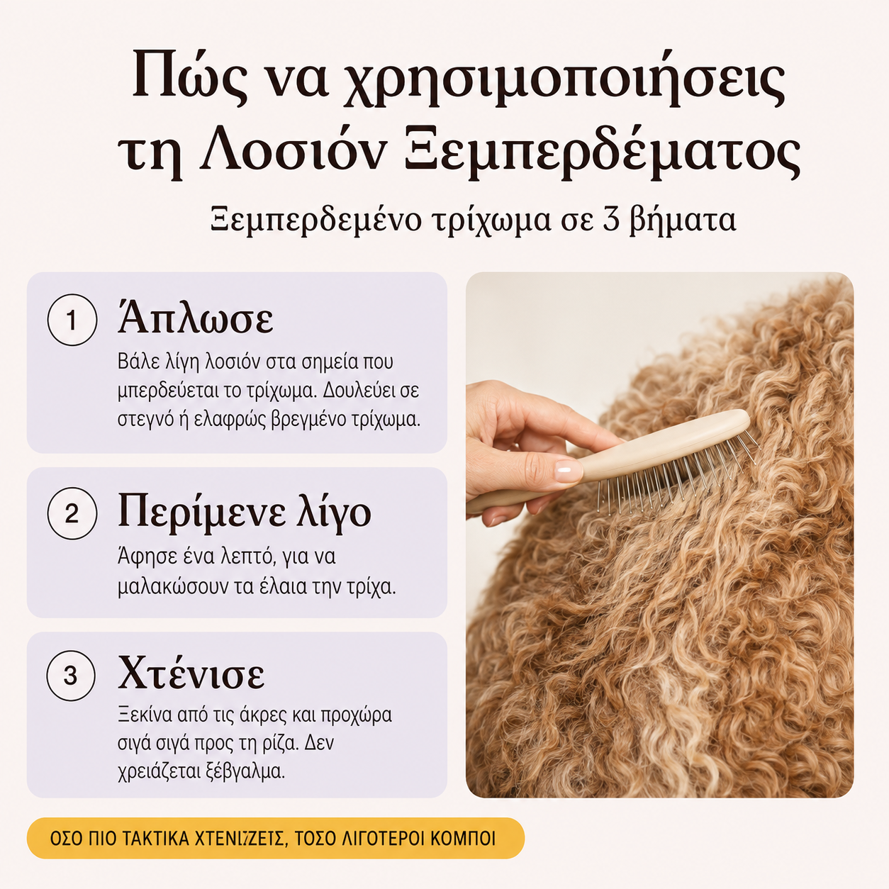 Λοσιόν Ξεμπερδέματος για Σκύλους & Γάτες, με πρωτεϊνικό σύμπλεγμα περιποίησης